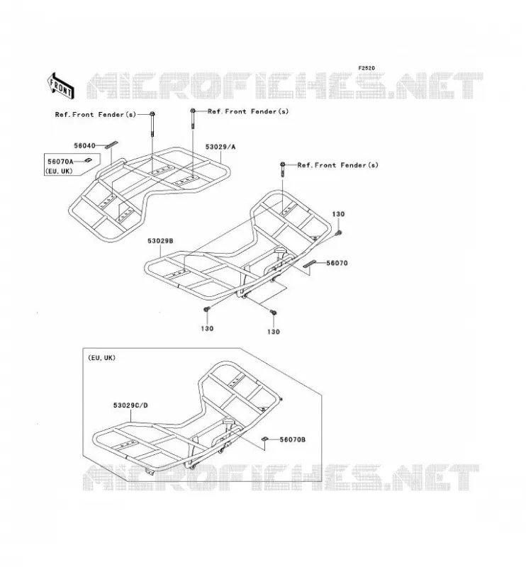 PORTE BAGAGE (S) Kawasaki QUAD 650 2011 KVF650 4X4  KVF650DBF