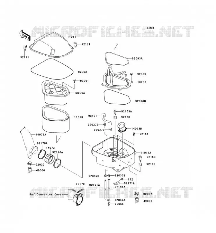 FILTRE A AIR Kawasaki QUAD 650 2011 KVF650 4X4  KVF650DBF