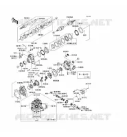 ARBRE DE TRANSMISSION AVANT pour Kawasaki KVF650 4X4 2007
