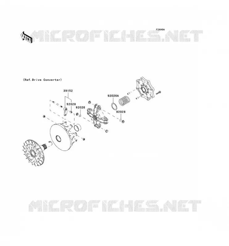 PIECE EN OPTION(CONVERTISSEUR) Kawasaki QUAD 650 2007 KVF650 4X4  KVF650E7F