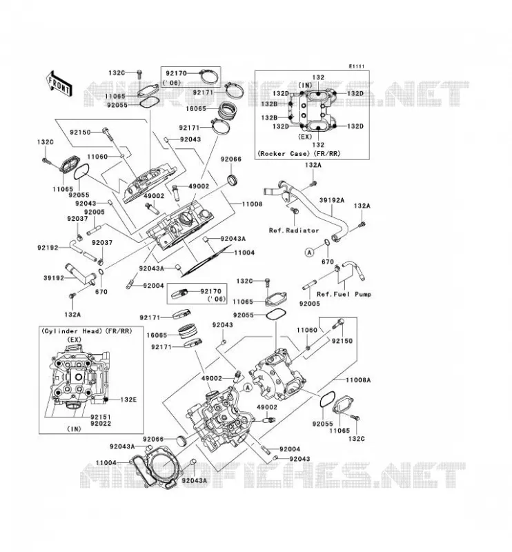 CULASSE Kawasaki QUAD 650 2007 KVF650 4X4I  KVF650F7F