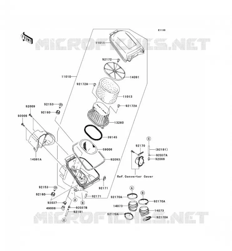 FILTRE A AIR Kawasaki QUAD 650 2007 KVF650 4X4I  KVF650F7F
