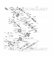 ARBRE DE TRANSMISSION(ARRI&Egrave;RE) pour Kawasaki KVF650 4X4I 2007