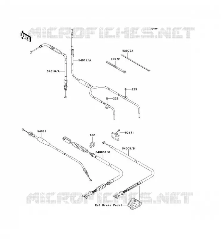 CABLES Kawasaki QUAD 650 2009 KVF650 4X4I  KVF650F9F