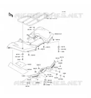 GARDE BOUE ARRI&Egrave;RE pour Kawasaki KVF650 4X4I 2010