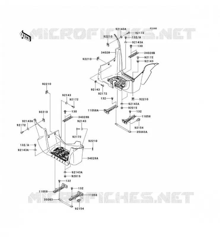 REPOSE PIED Kawasaki QUAD 650 2011 KVF650 4X4I  KVF650FBF