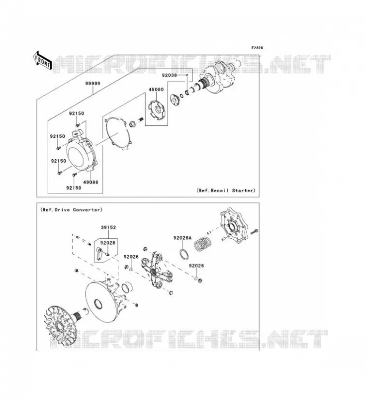 PIECE EN OPTION Kawasaki QUAD 650 2012 KVF650 4X4  KVF650FCF