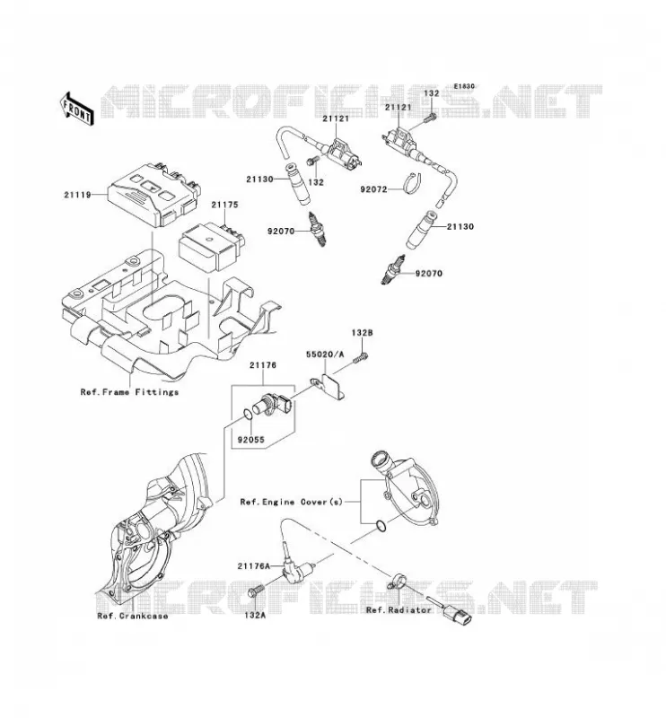 SYSTEME D&acute;ALLUMAGE Kawasaki QUAD 650 2012 KVF650 4X4  KVF650FCF