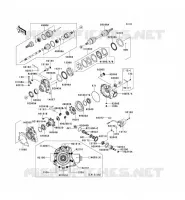 ARBRE DE TRANSMISSION AVANT pour Kawasaki KVF650 4X4I 2012