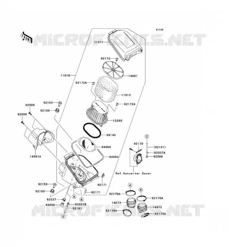 FILTRE A AIR Kawasaki QUAD 650 2012 KVF650 4X4  KVF650FCS