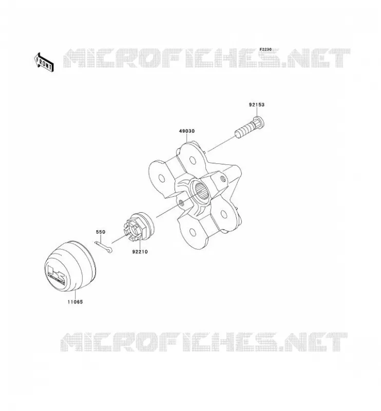MOYEU AVANT Kawasaki QUAD 650 2012 KVF650 4X4  KVF650FCS