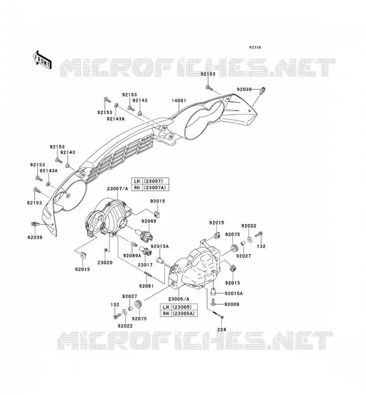 OPTIQUE(S) Kawasaki QUAD 650 2012 KVF650 4X4  KVF650FCS