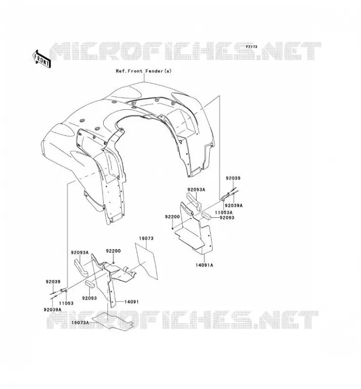 BAVETTE Kawasaki QUAD 650 2012 KVF650 4X4I  KVF650FCS