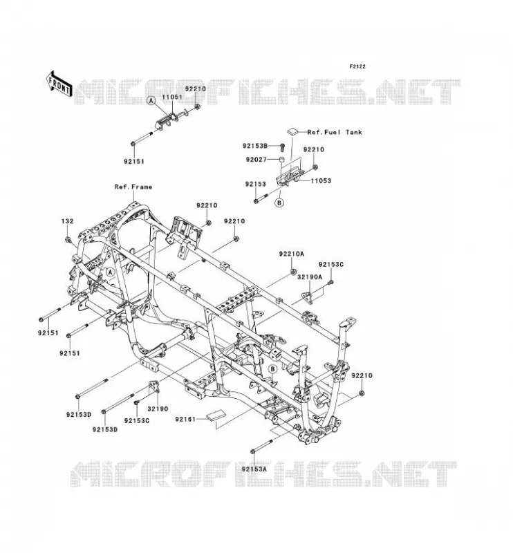 SUPPORT MOTEUR Kawasaki QUAD 650 2012 KVF650 4X4I  KVF650FCS