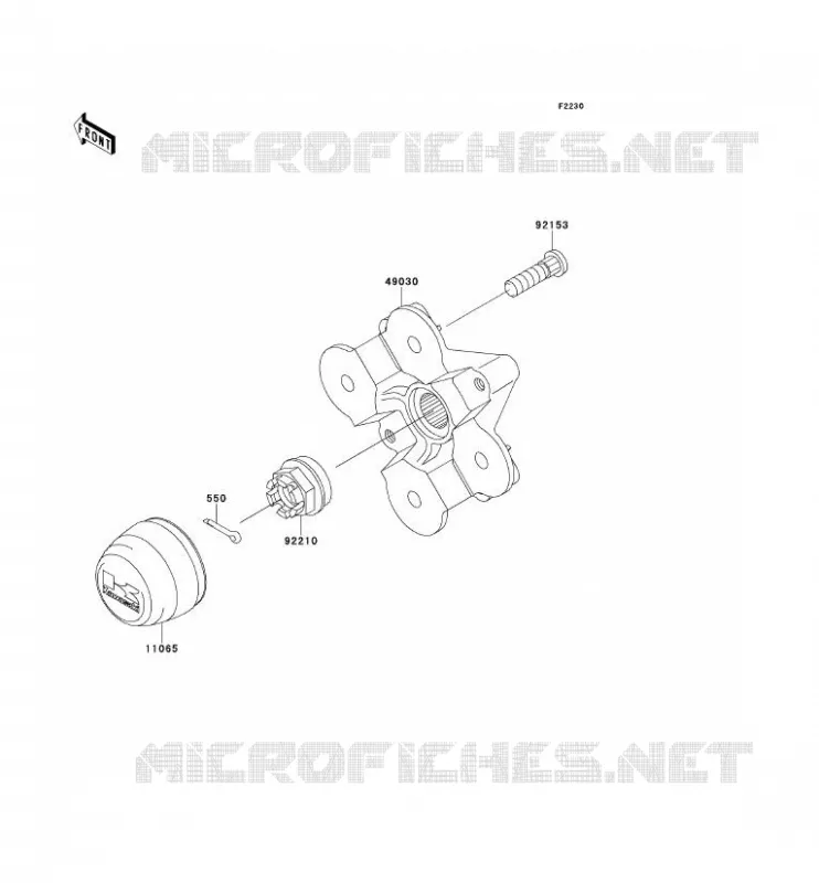 MOYEU AVANT Kawasaki QUAD 650 2013 KVF650 4X4  KVF650FDF