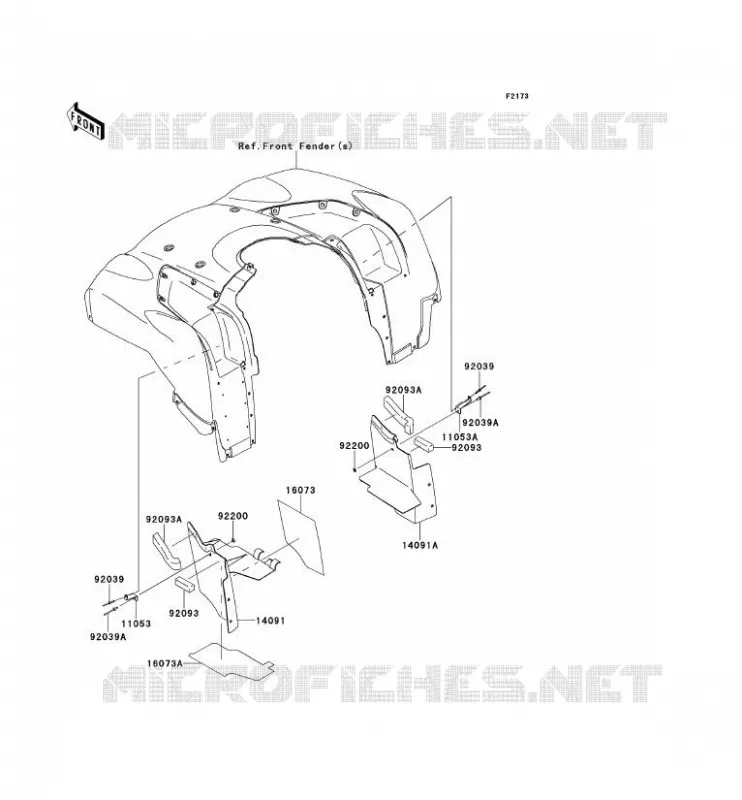 BAVETTE Kawasaki QUAD 650 2013 KVF650 4X4I  KVF650FDF