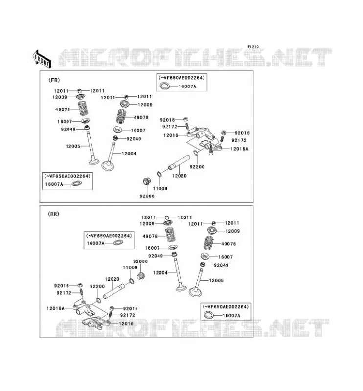 SOUPAPE Kawasaki QUAD 650 2013 KVF650 4X4I  KVF650FDF