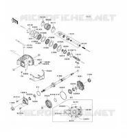 ARBRE DE TRANSMISSION(ARRI&Egrave;RE) pour Kawasaki KVF700 4X4 2004