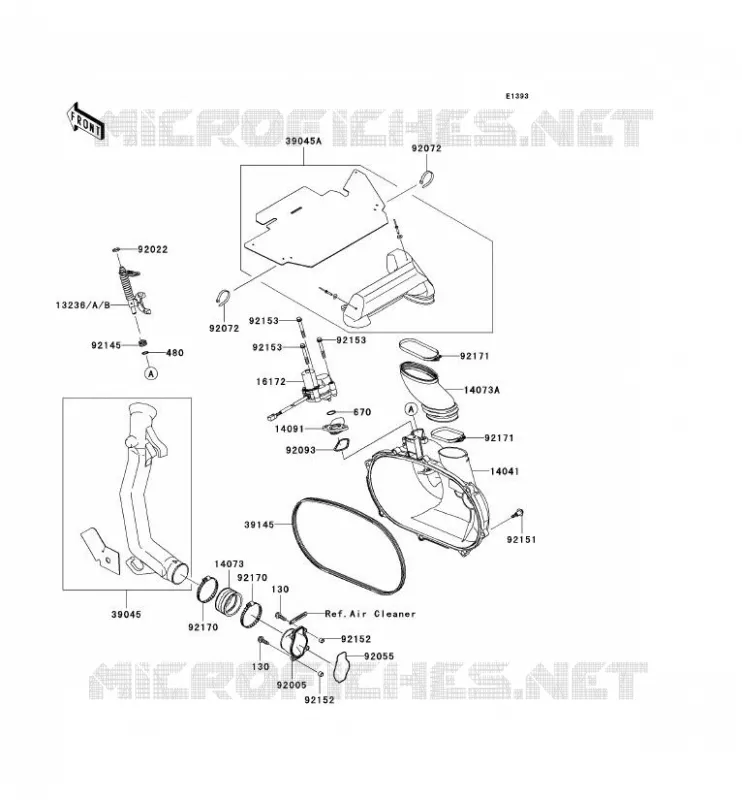 COUVERCLE CONVERTISSEUR Kawasaki QUAD 700 2004 KVF700 4X4  KVF700-A1