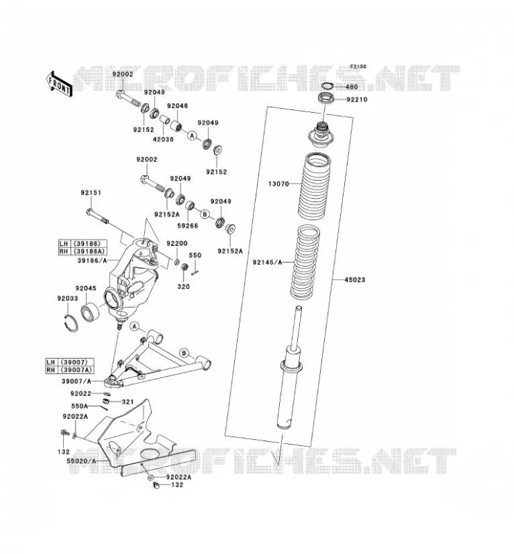 SUSPENSION Kawasaki QUAD 700 2004 KVF700 4X4  KVF700-A1