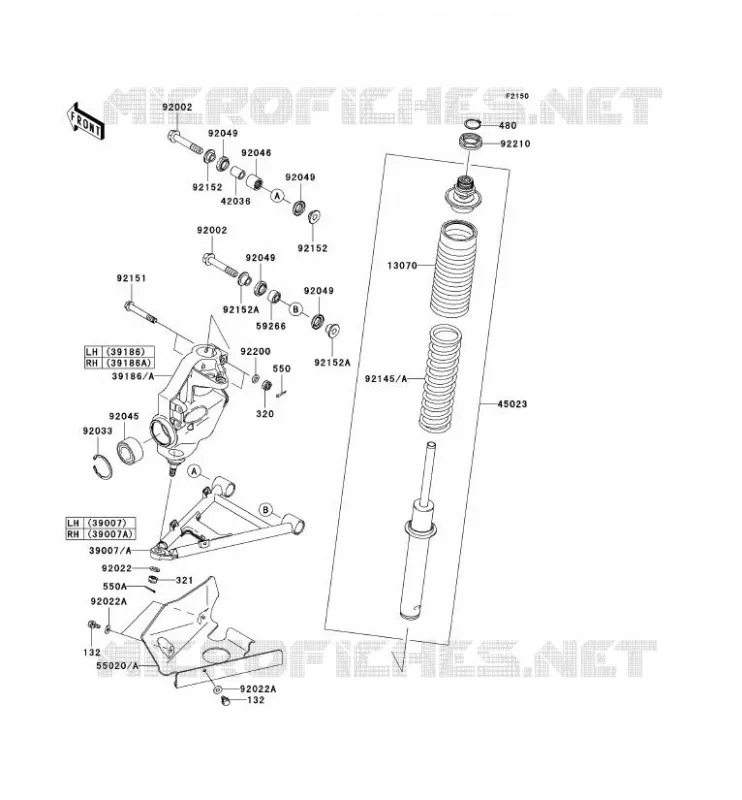 SUSPENSION Kawasaki QUAD 700 2005 KVF700 4X4  KVF700-A2