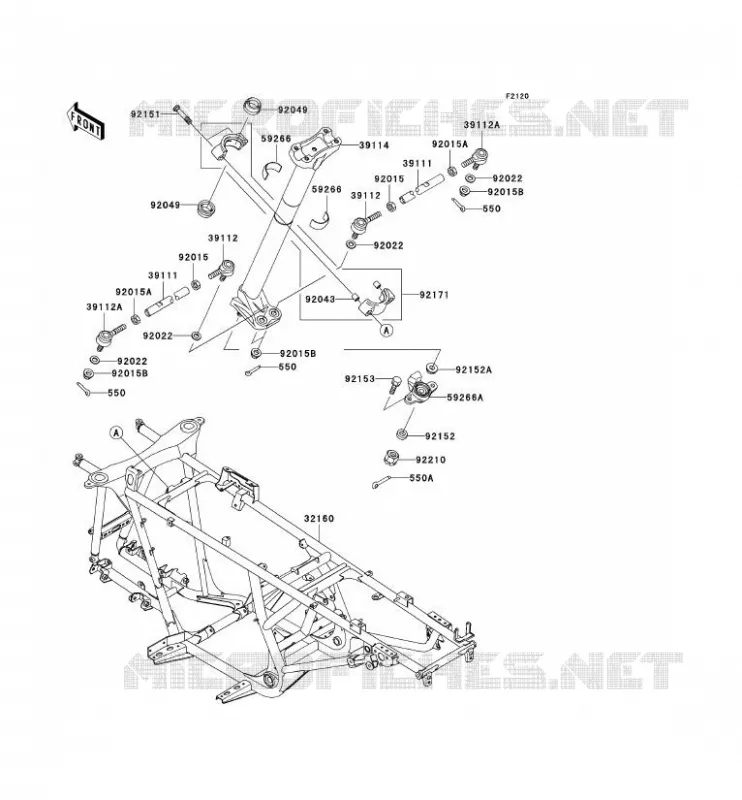 CH&Acirc;SSIS Kawasaki QUAD 700 2006 KVF700 4X4  KVF700D6F