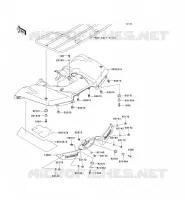 GARDE BOUE ARRI&Egrave;RE pour Kawasaki KVF750 4X4 2006