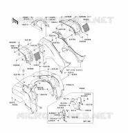 GARDE BOUE AVANT pour Kawasaki KVF750 4X4 2006