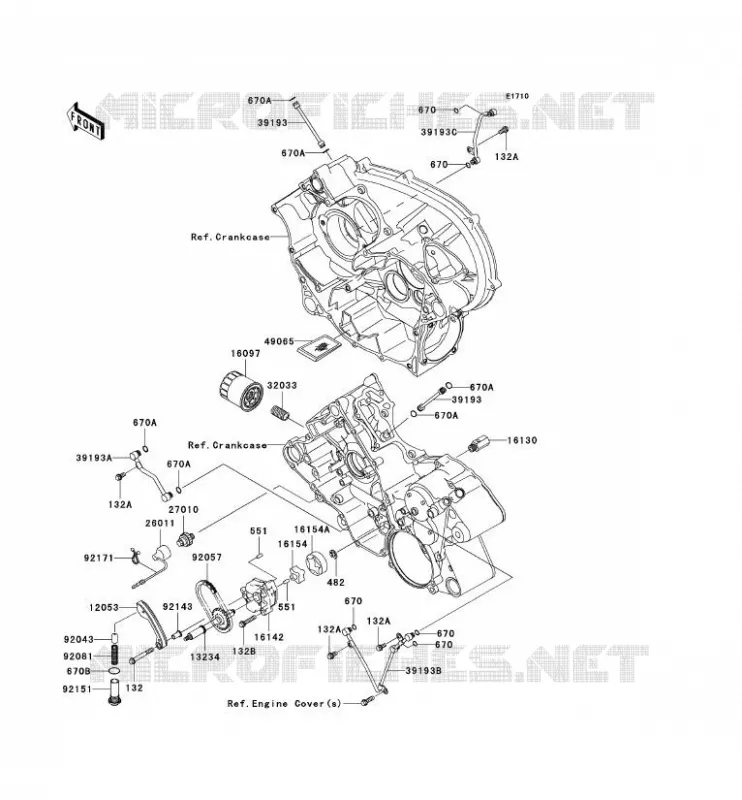POMPE A HUILE Kawasaki QUAD 750 2007 KVF750 4X4  KVF750A7F