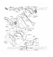GARDE BOUE AVANT pour Kawasaki KVF750 4X4I 2007