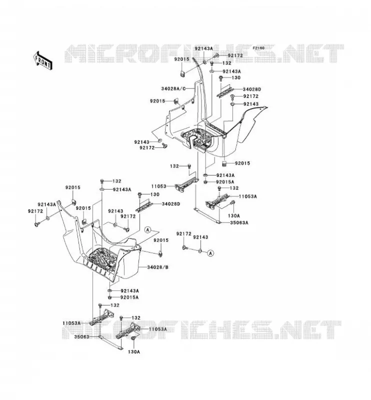 REPOSE PIED Kawasaki QUAD 750 2007 KVF750 4X4I  KVF750A7F
