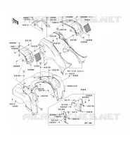 GARDE BOUE AVANT pour Kawasaki KVF750 4X4I 2007