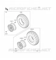 ROUE/PNEUS pour Kawasaki KVF750 4X4I 2007