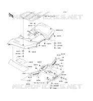 GARDE BOUE ARRI&Egrave;RE pour Kawasaki KVF750 4X4 2009