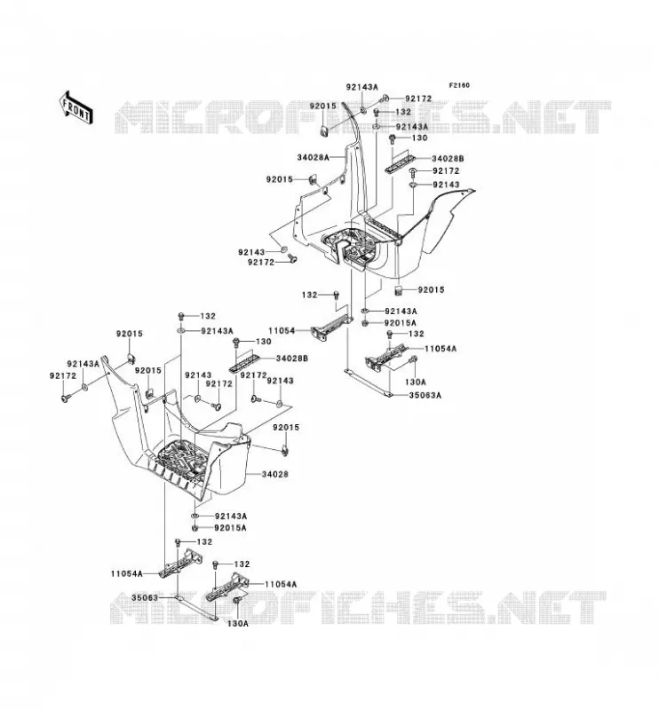 REPOSE PIED Kawasaki QUAD 750 2009 KVF750 4X4I  KVF750D9F