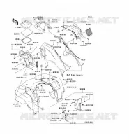 GARDE BOUE AVANT pour Kawasaki KVF750 4X4 2010