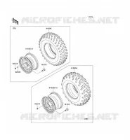 ROUE/PNEUS pour Kawasaki KVF750 4X4I 2009