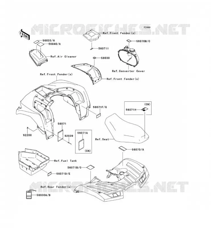 LABEL Kawasaki QUAD 750 2012 KVF750 4X4I EPS  KVF750GCF