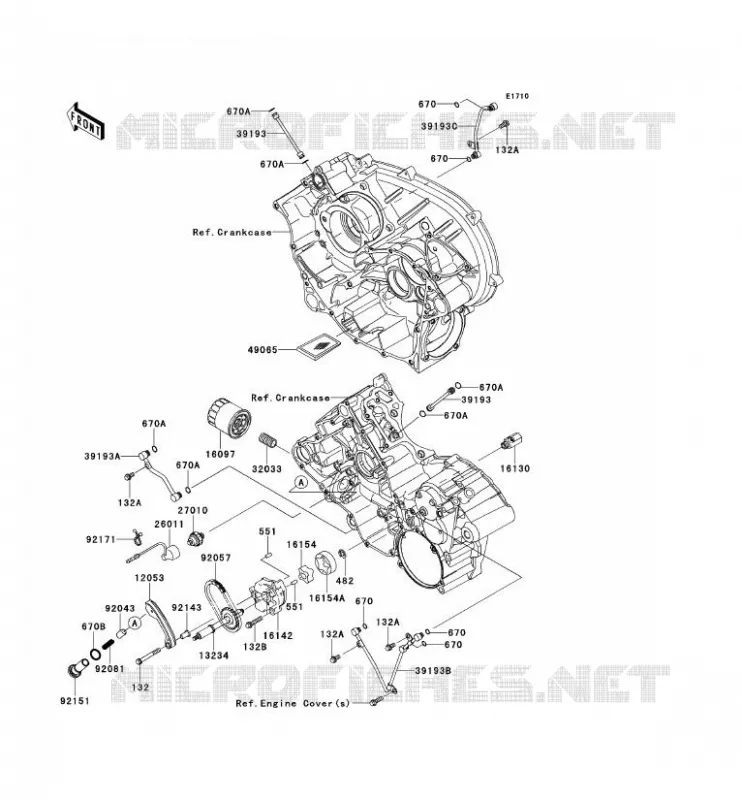 POMPE A HUILE Kawasaki QUAD 750 2012 KVF750 4X4 EPS  KVF750GCS
