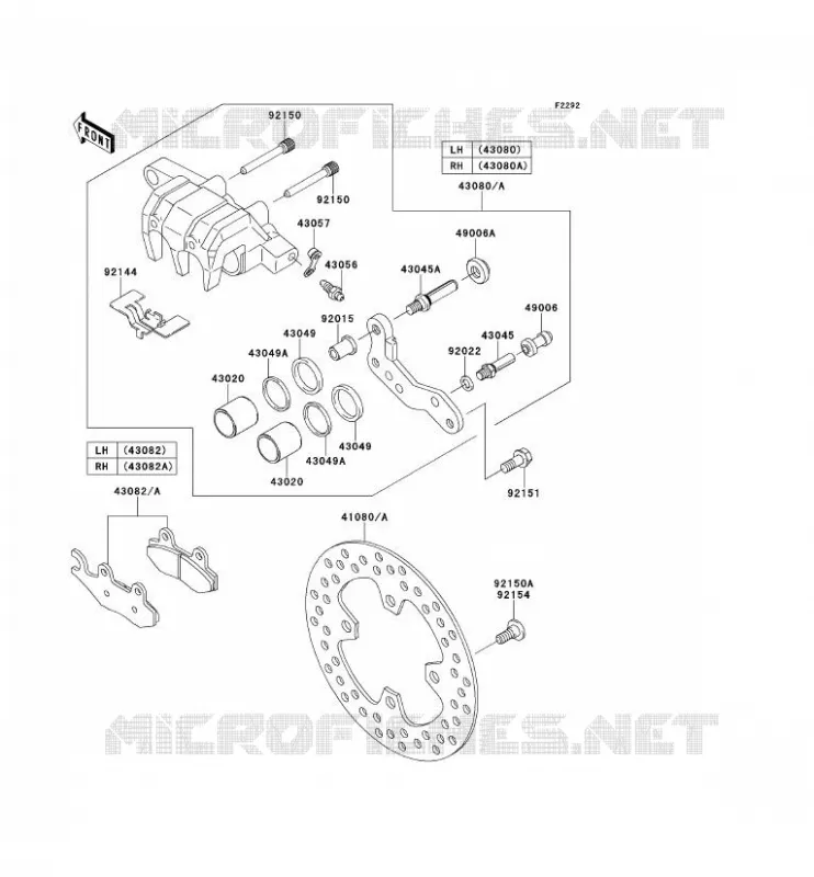 FREIN AVANT Kawasaki QUAD 750 2012 KVF750 4X4I EPS  KVF750GCS
