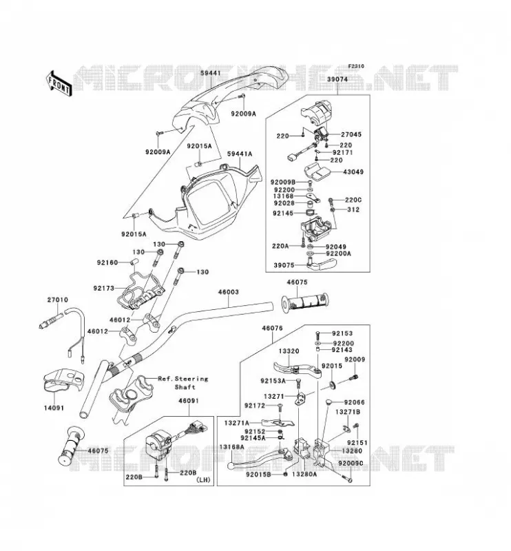 GUIDON Kawasaki QUAD 750 2013 KVF750 4X4I EPS  KVF750GDF