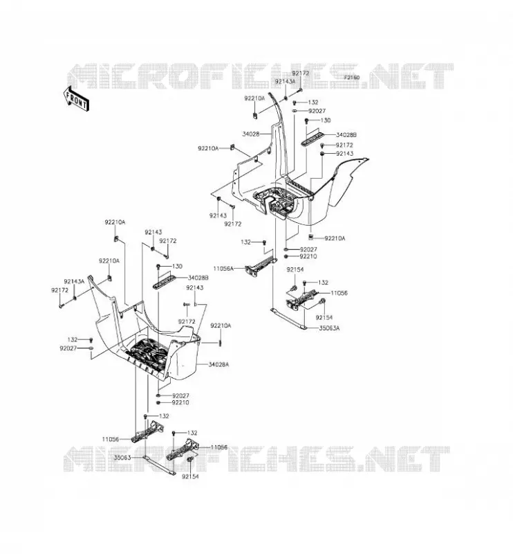 REPOSE PIED Kawasaki QUAD 750 2015 BRUTE FORCE 750 4X4I EPS  KVF750GFF