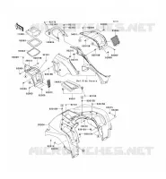 GARDE BOUE AVANT pour Kawasaki KVF750 4X4 EPS 2013