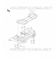 GARDE BOUE ARRI&Egrave;RE pour Kawasaki BRUTE FORCE 750 4X4I EPS 2015