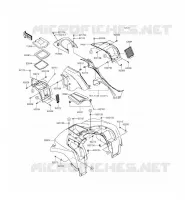 GARDE BOUE AVANT pour Kawasaki BRUTE FORCE 750 4X4I EPS 2015
