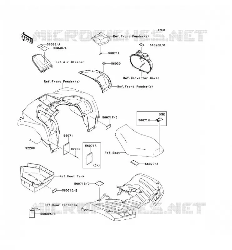 LABEL Kawasaki QUAD 750 2013 BRUTE FORCE 750 4X4I EPS  KVF750JDF