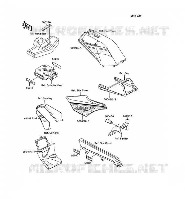 LABEL Kawasaki MOTOS 125 1988 AR125  AR125-A6