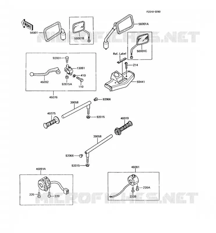 GUIDON Kawasaki MOTOS 125 1990 AR125  AR125-A8