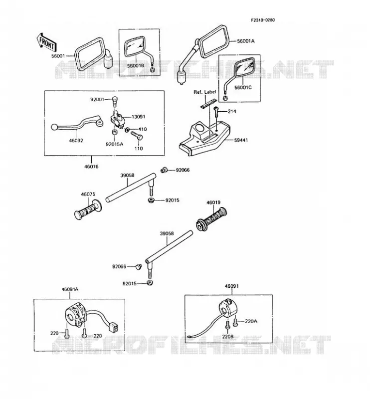 GUIDON Kawasaki MOTOS 125 1990 AR125  AR125-A8