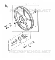 MOYEU AVANT pour Kawasaki AR125 1989